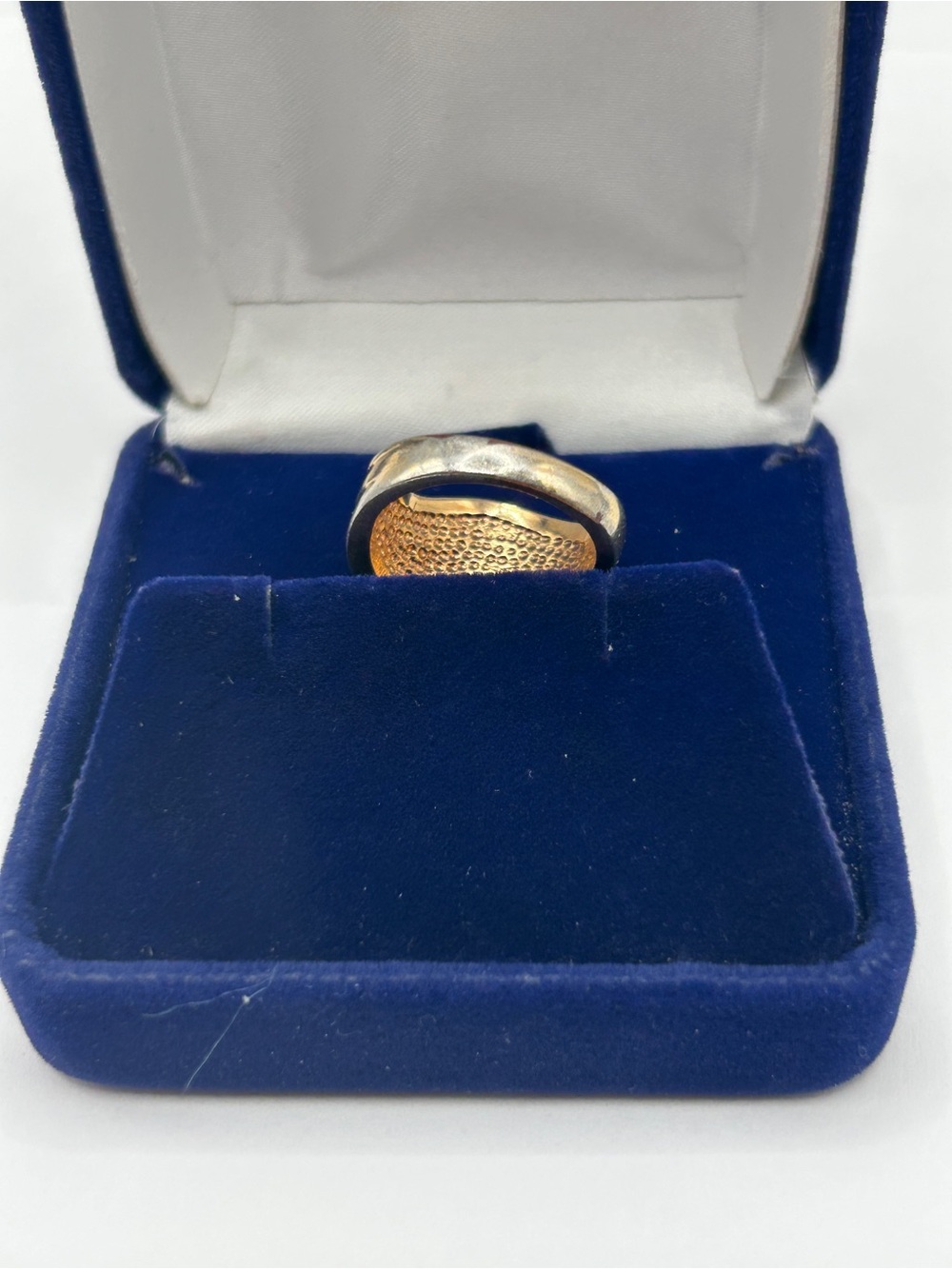 Vintage 18k GE Gold and Silver Wave Crystal Band Ring Sz 7.5 Womens - Picture 8 of 11